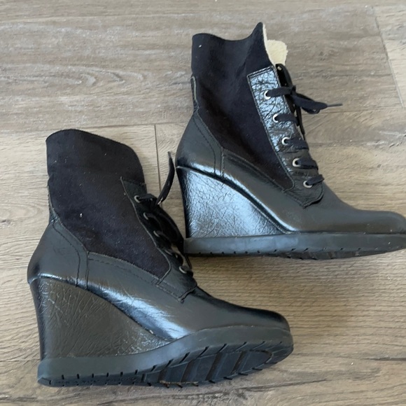 Franco Sarto shearling wedge boots - Picture 9 of 12